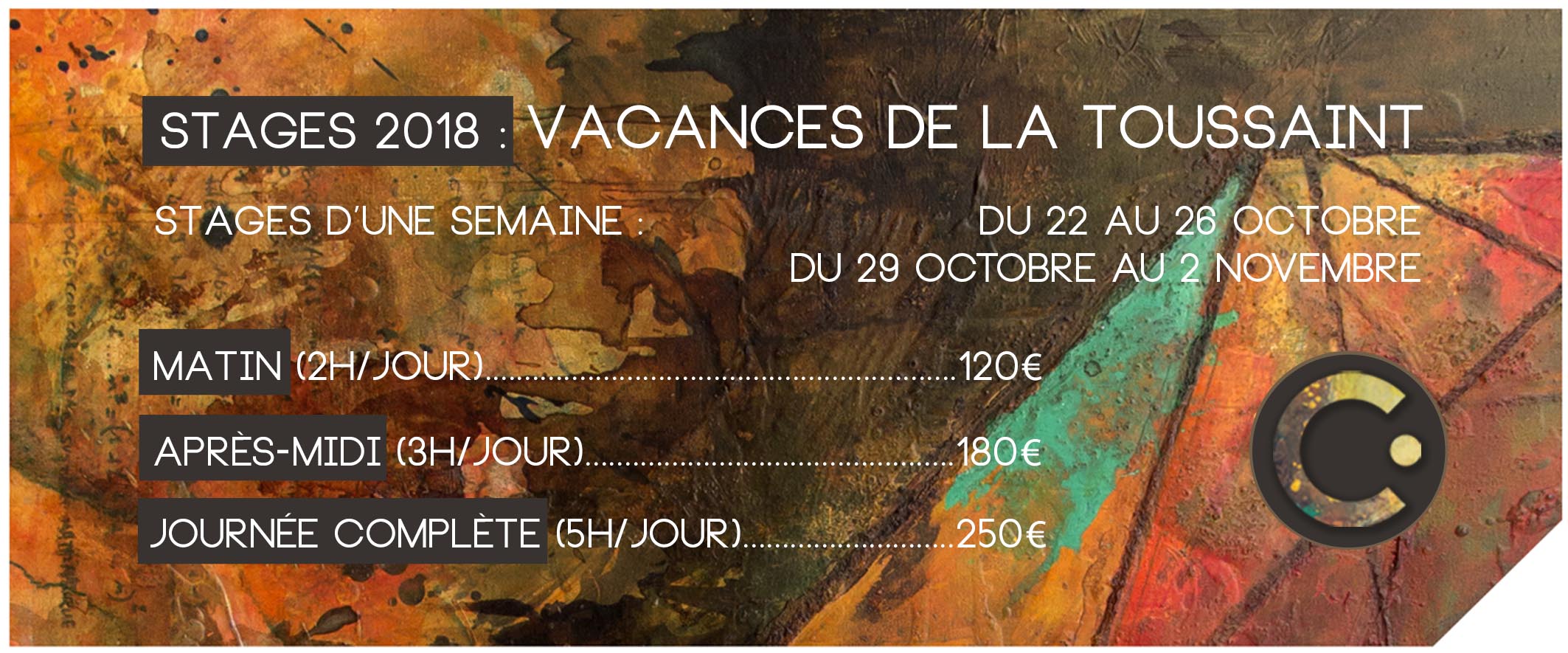 Stages vacances de la Toussaint 2018