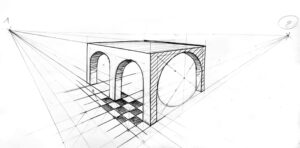 perspective-arcades-et-carreaux-au-sol