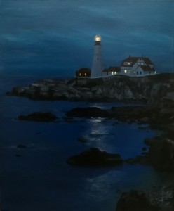 Phare dans la nuit