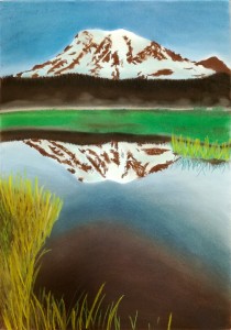 Montagne et reflet 04